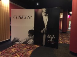 Outside the Fifty Shades of Grey theater at the Garden State Plaza
