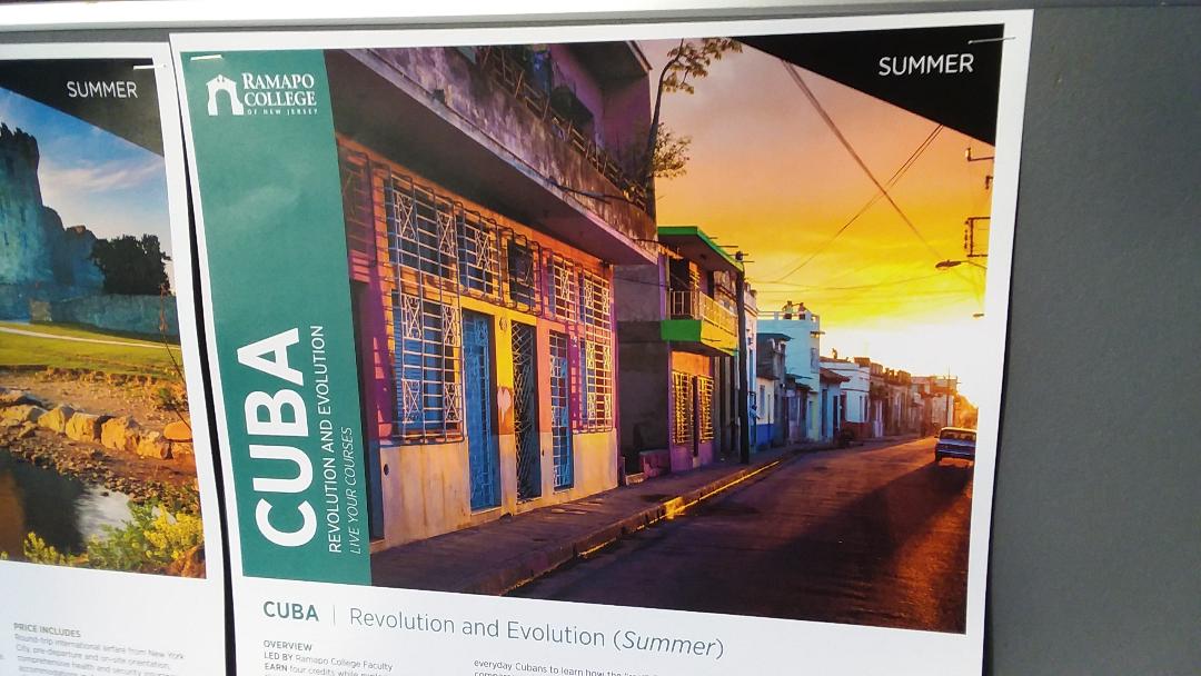 Ramapo College Study Abroad in Cuba Poster. PHOTO/Ramapo College of New Jersey