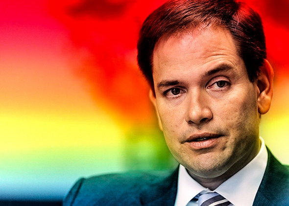 Marco Rubio has plans to work together with the Supreme Court to reverse the legalization of gay marriage. //POLITICALPISTACHIO 