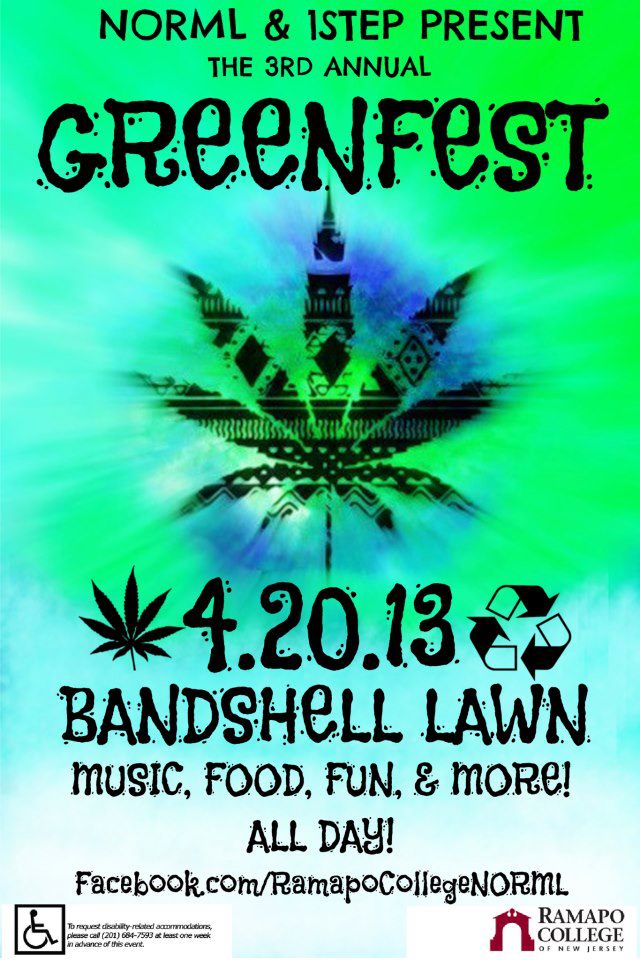 Flyer of a NORML event that took place April 20th, 2013. | Ramapo College NORML Club. 